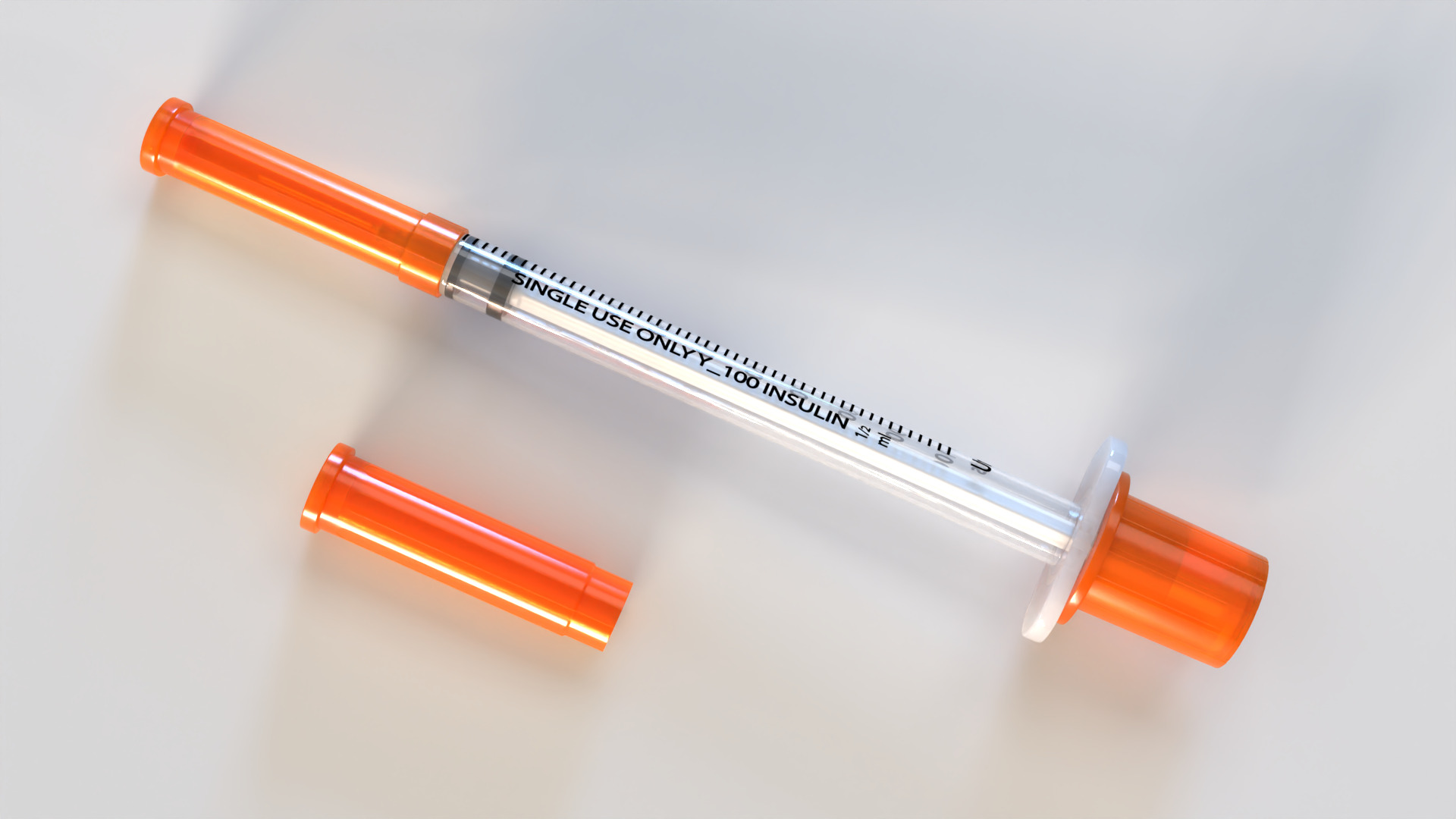 Insulin Syringe 100 mL 3D model_4