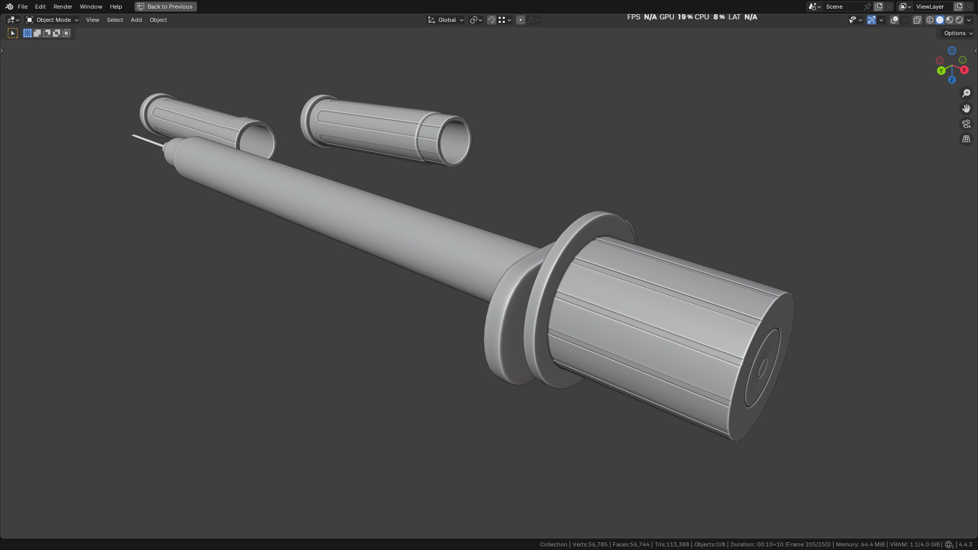 Insulin Syringe 100 mL 3D model_17
