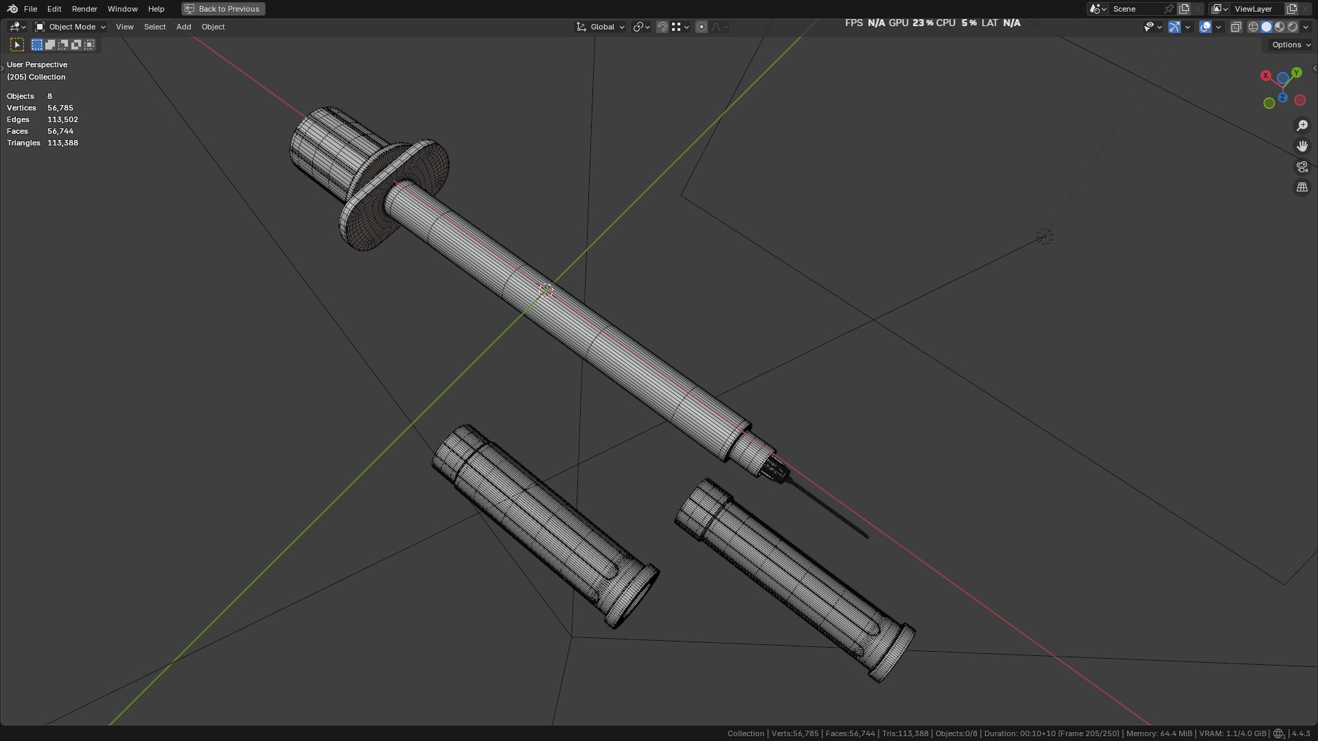 Insulin Syringe 100 mL 3D model_20