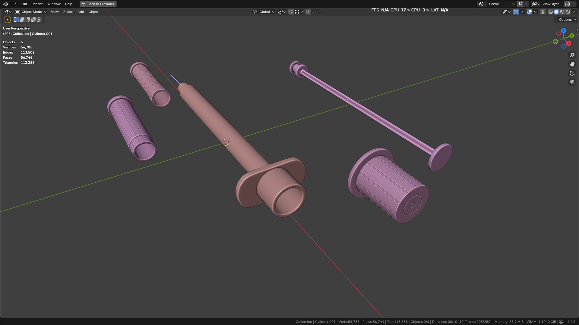 Insulin Syringe 100 mL 3D model_30