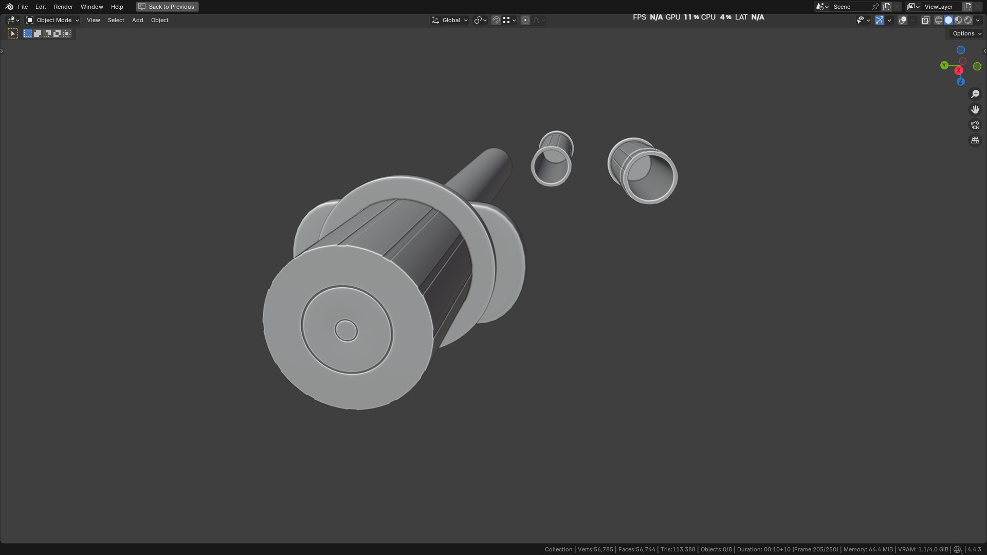Insulin Syringe 100 mL 3D model_16