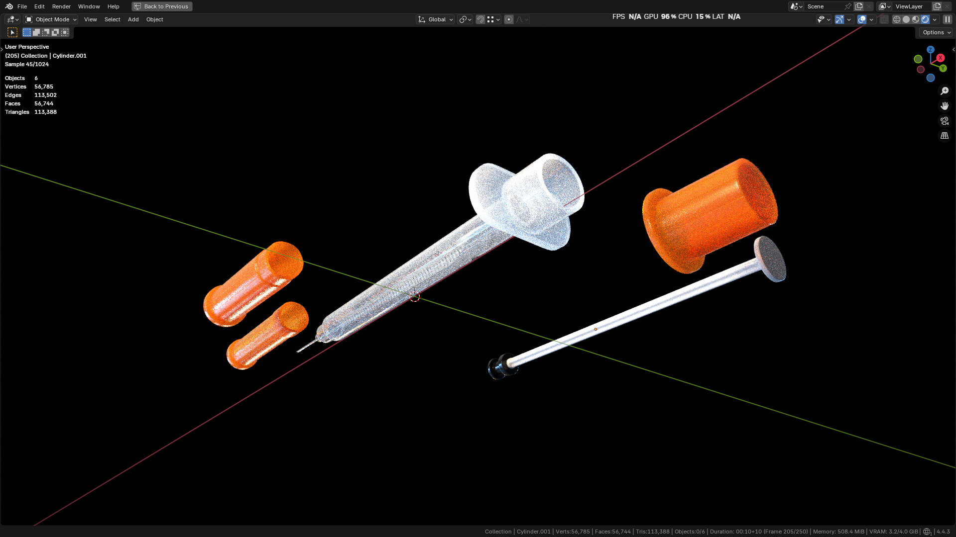 Insulin Syringe 100 mL 3D model_34