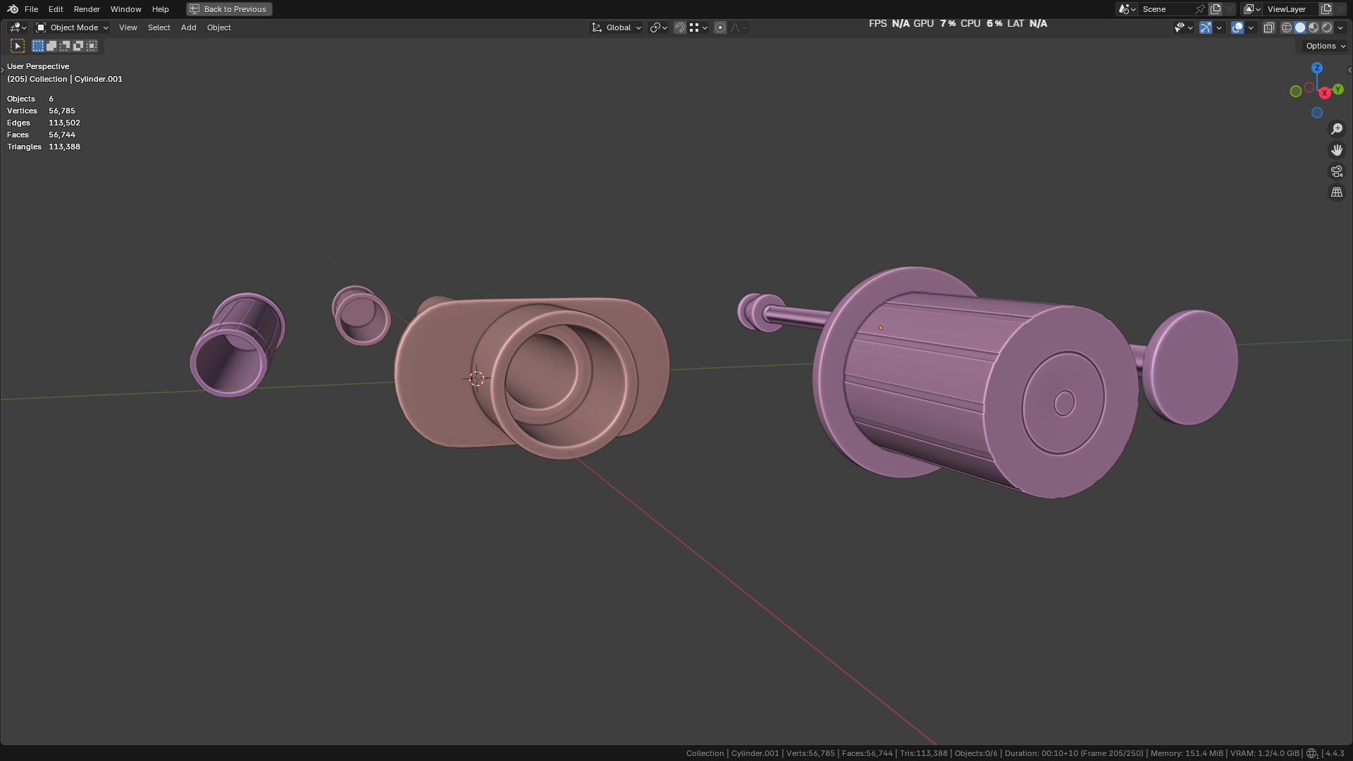 Insulin Syringe 100 mL 3D model_45
