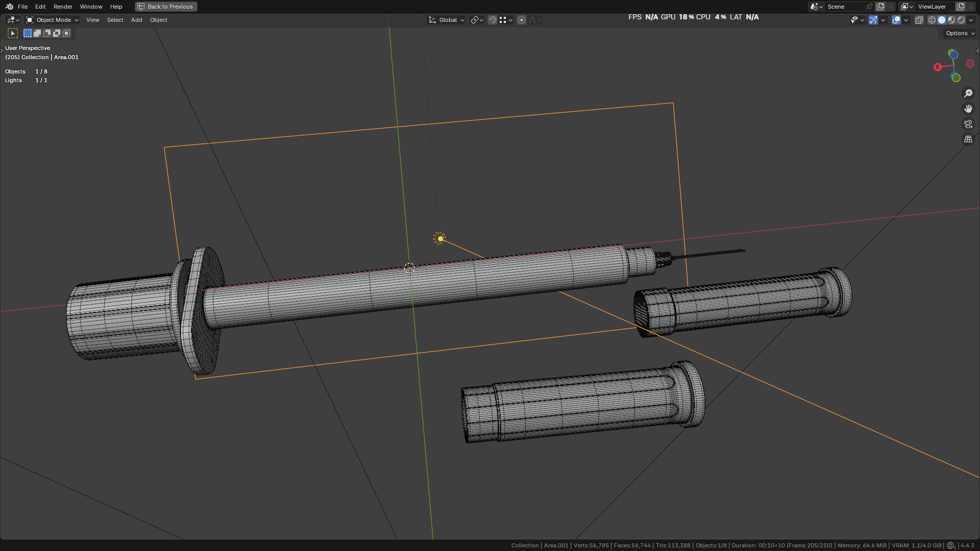 Insulin Syringe 100 mL 3D model_22