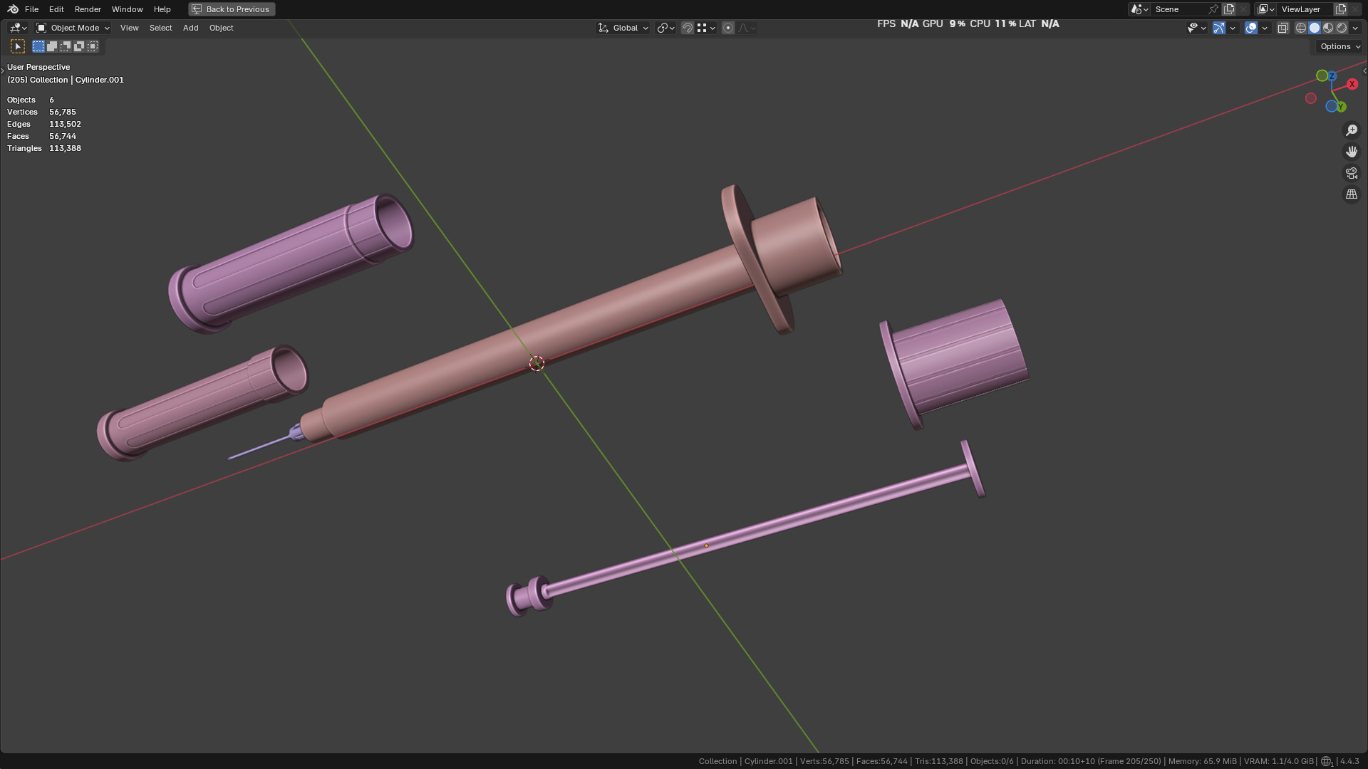 Insulin Syringe 100 mL 3D model_31