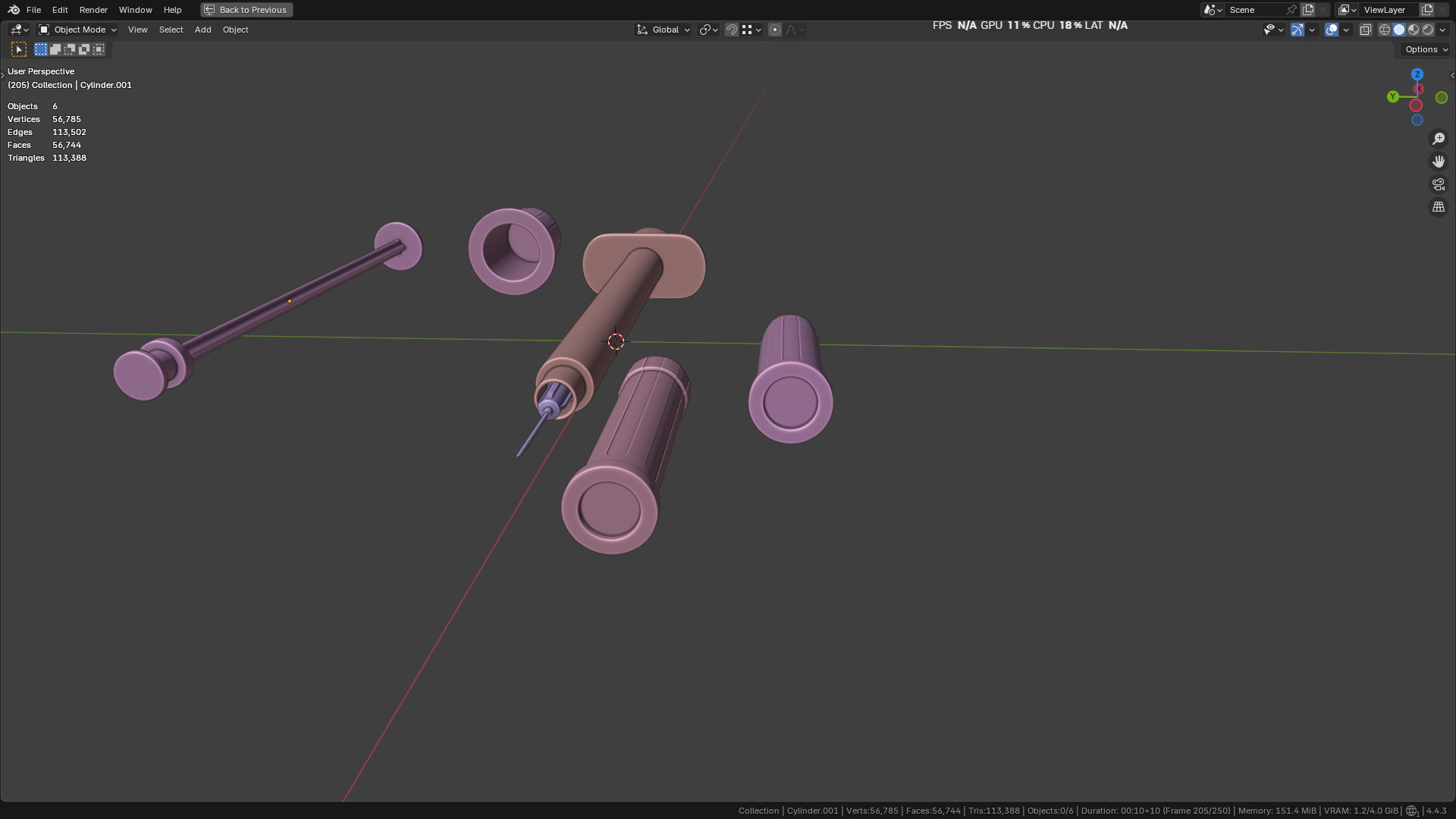 Insulin Syringe 100 mL 3D model_42