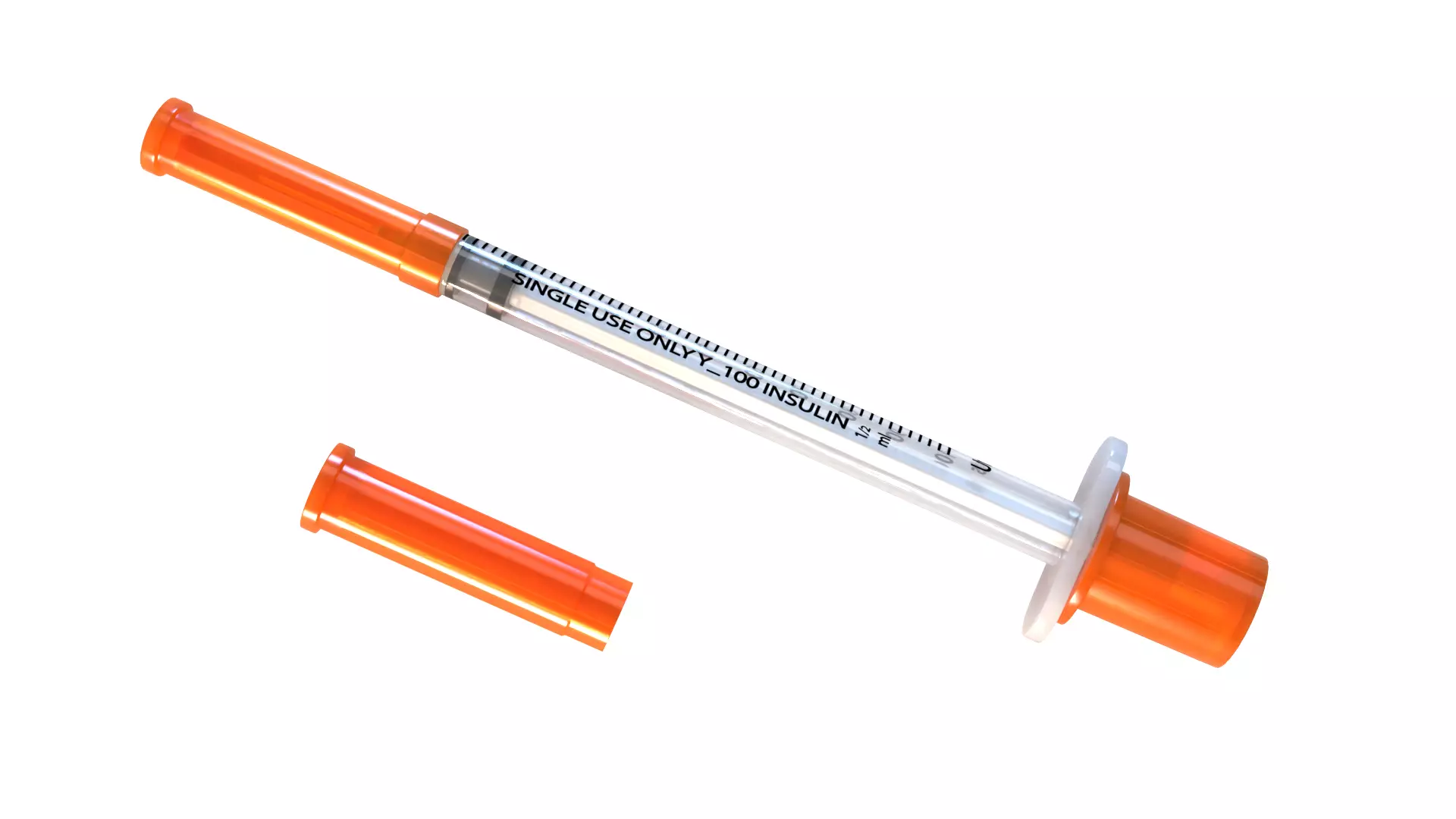 Insulin Syringe 100 mL 3D model_0