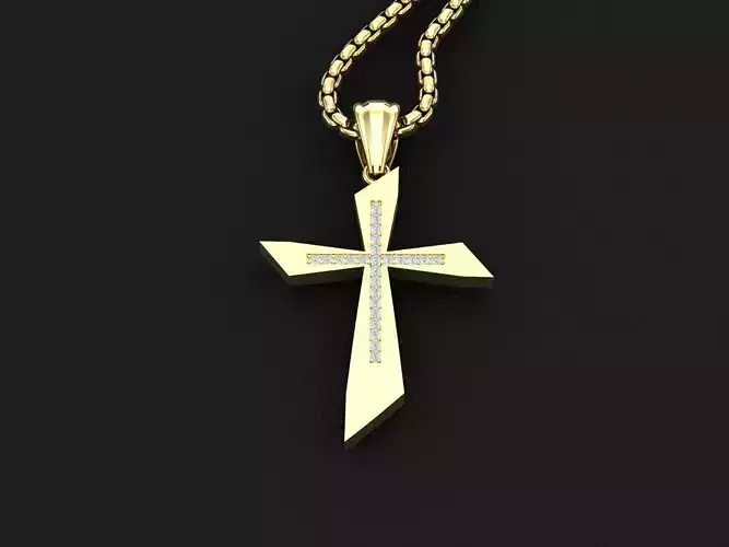 Jesu Cross Pendant 3CP008 3DM STL