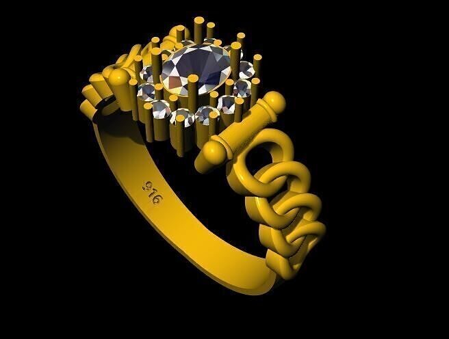cluster ring 3dm file 3D print model