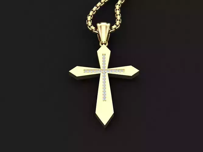 Jesu Cross Pendant 3CP007 3DM STL
