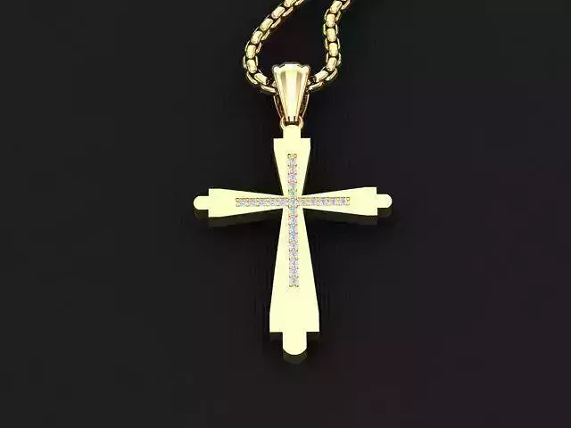 Jesu Cross Pendant 3CP005 3DM STL