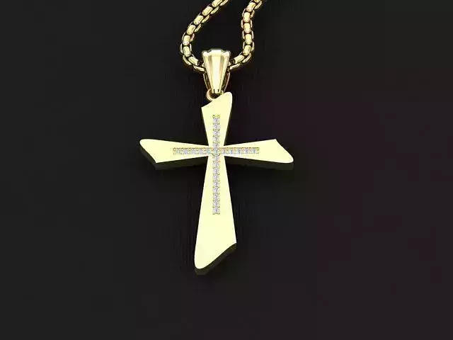 Jesu Cross Pendant 3CP004 3DM STL