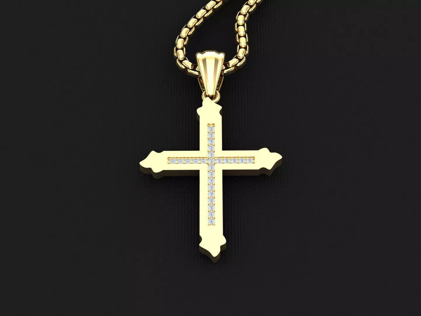 Jesu Cross Pendant 3CP003 3DM STL 3D print model_0