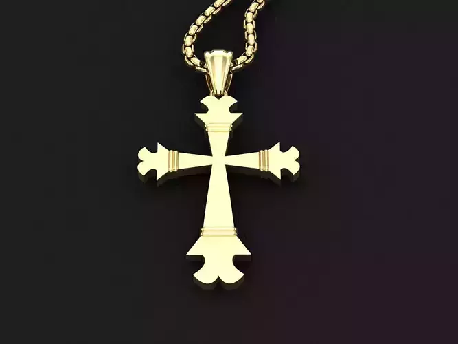 Jesu Cross Pendant 3CP001 3DM STL