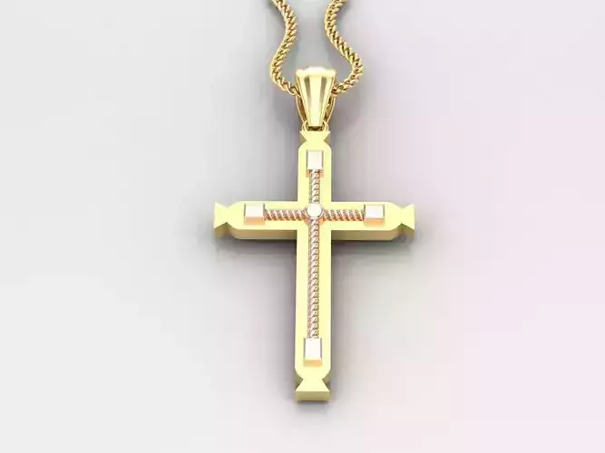 Jesu Cross Pendant 4CP099 3DM STL