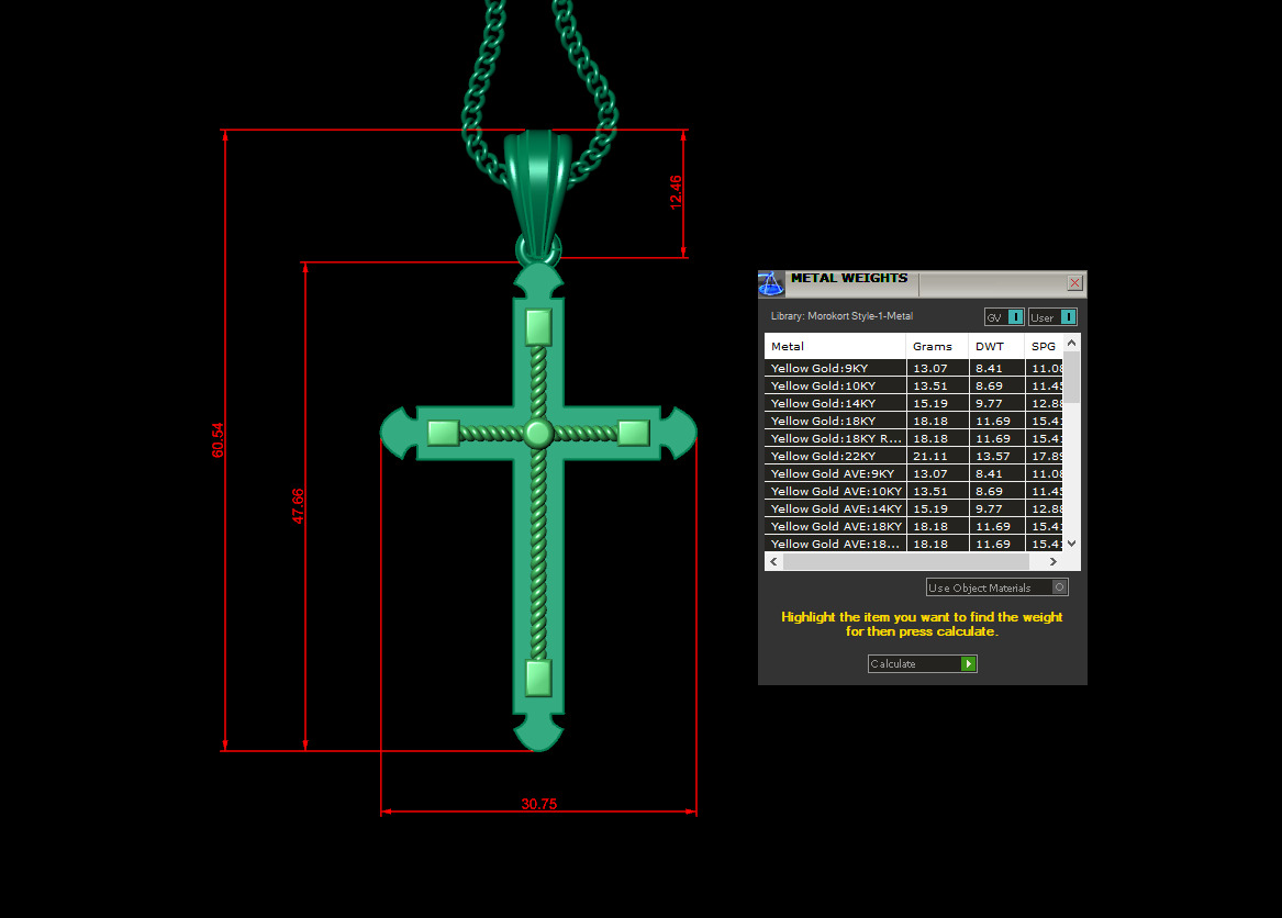 Jesu Cross Pendant 4CP098 3DM STL 3D print model_1
