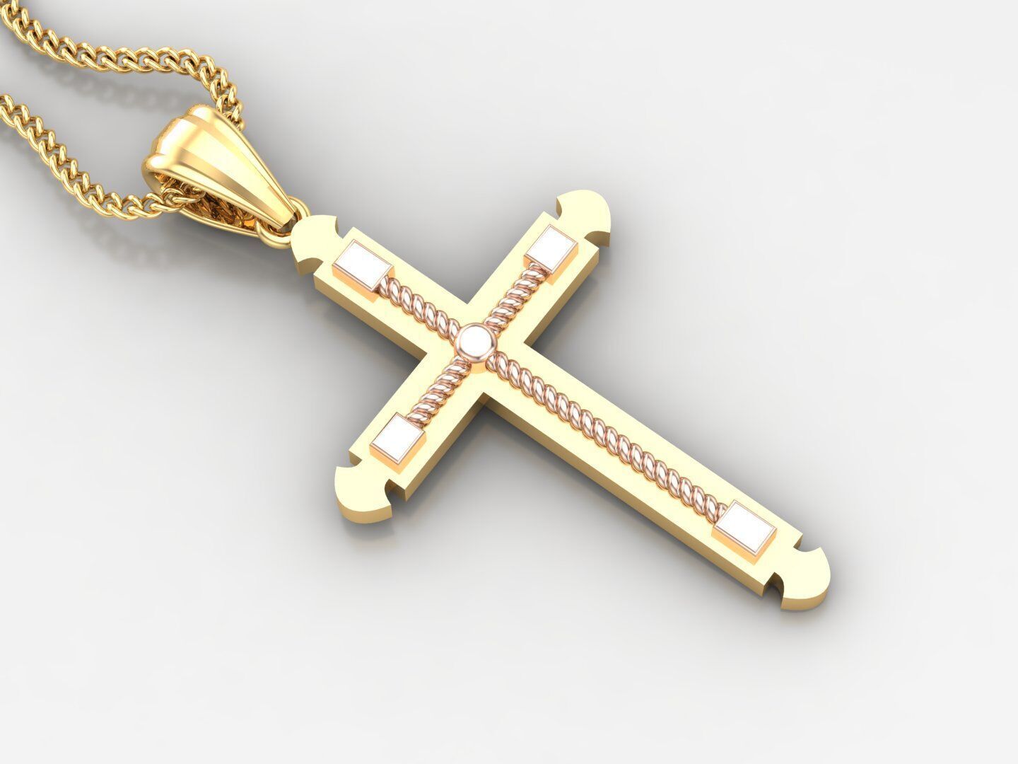 Jesu Cross Pendant 4CP098 3DM STL 3D print model_2