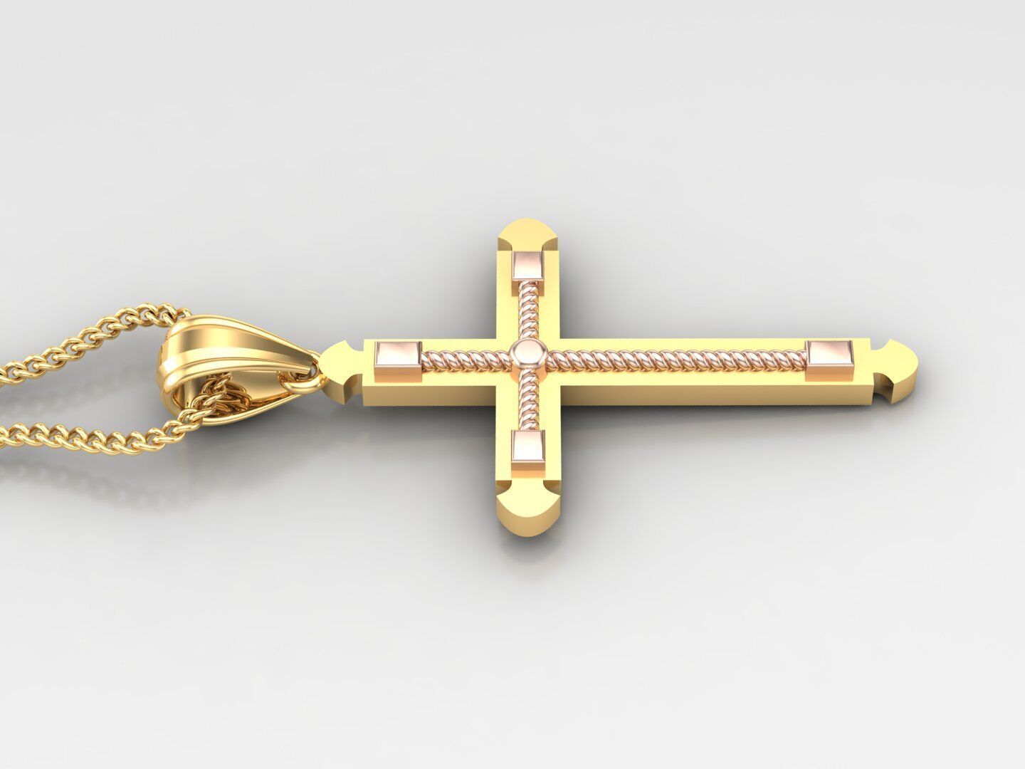 Jesu Cross Pendant 4CP098 3DM STL 3D print model_3