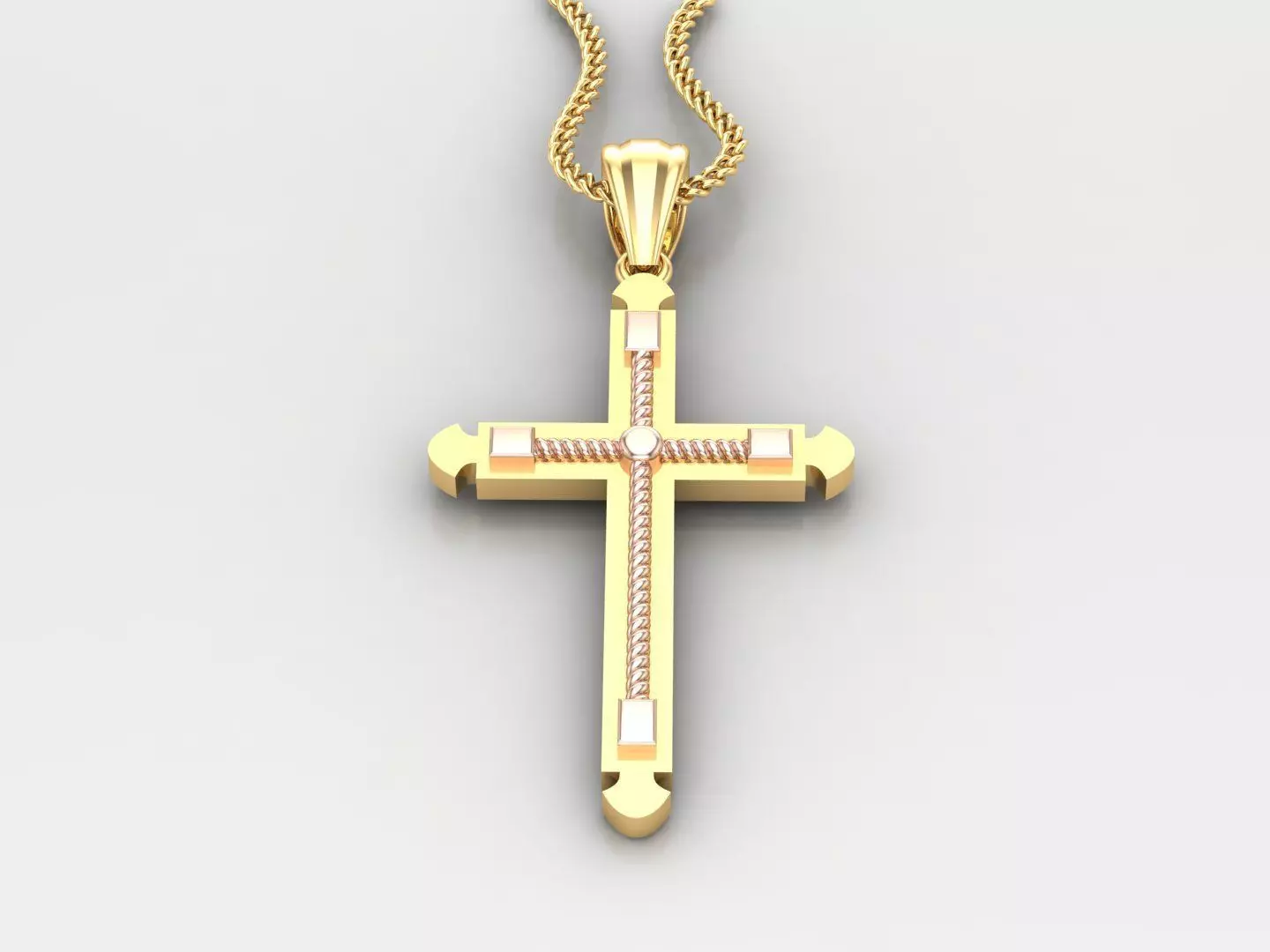 Jesu Cross Pendant 4CP098 3DM STL 3D print model_0
