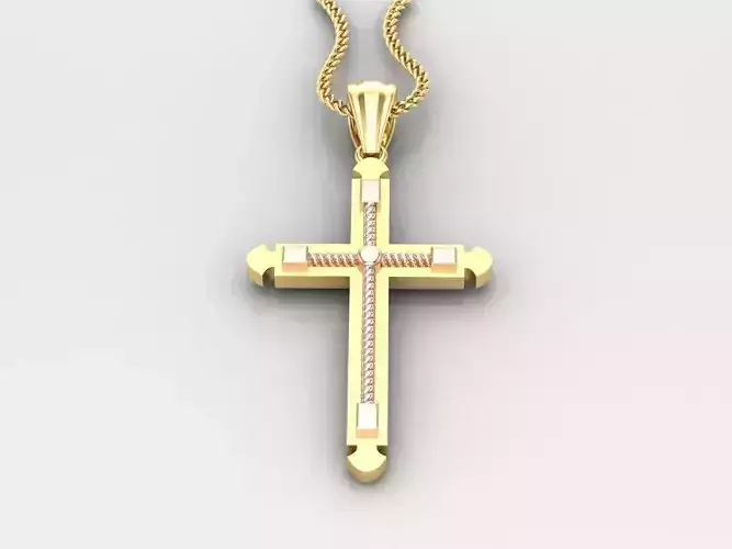 Jesu Cross Pendant 4CP098 3DM STL