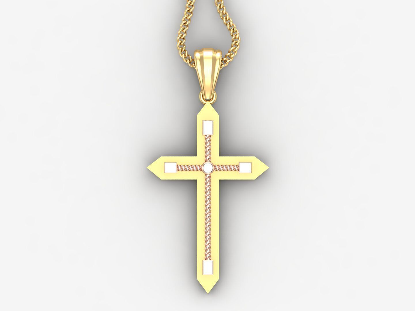 Jesu Cross Pendant 4CP097 3DM STL 3D print model_4