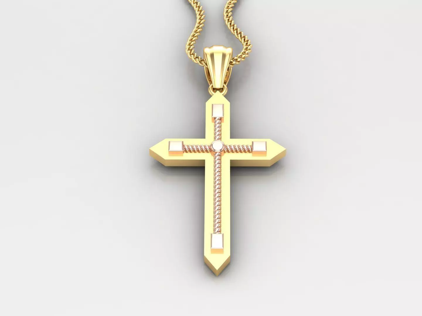 Jesu Cross Pendant 4CP097 3DM STL 3D print model_0
