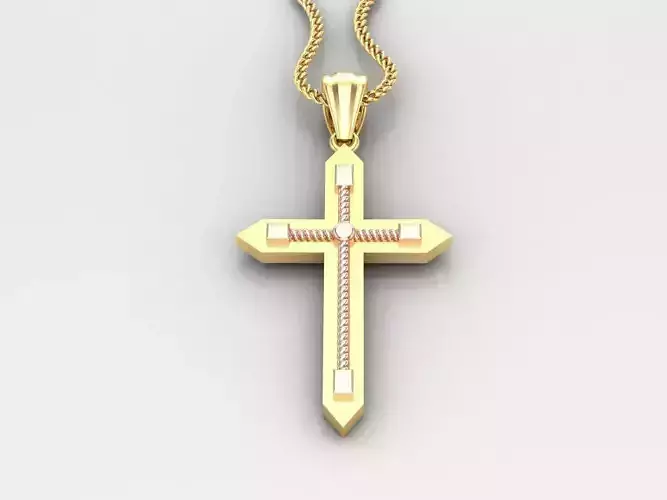 Jesu Cross Pendant 4CP097 3DM STL