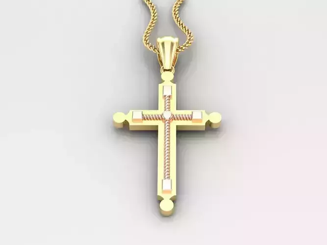 Jesu Cross Pendant 4CP096 3DM STL
