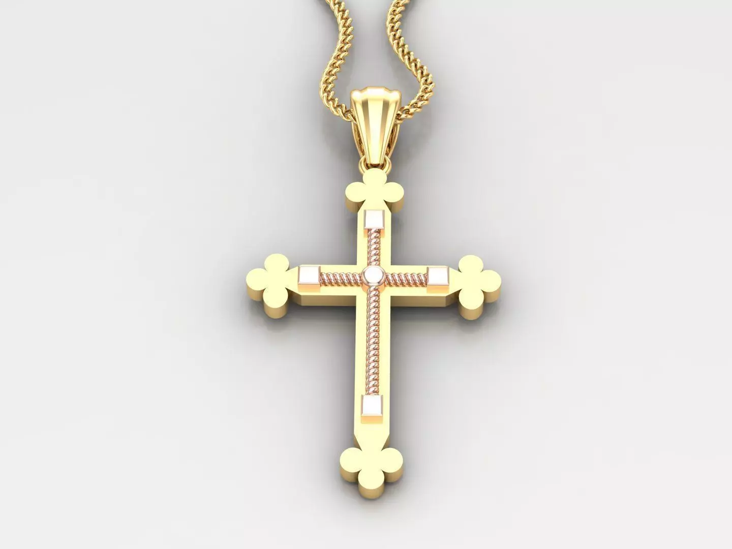 Jesu Cross Pendant 4CP095 3DM STL 3D print model_0