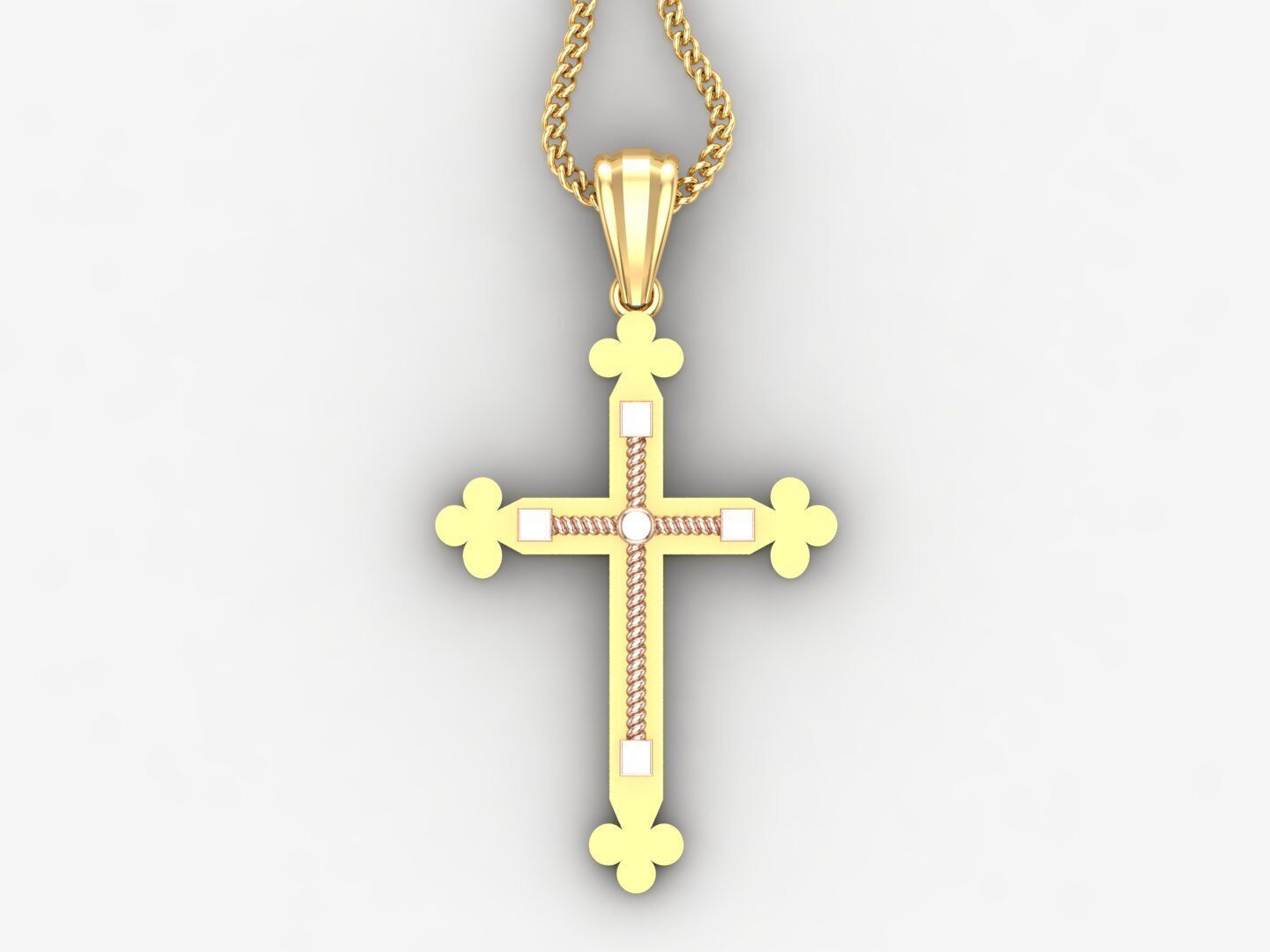 Jesu Cross Pendant 4CP095 3DM STL 3D print model_4