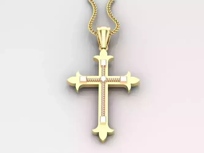 Jesu Cross Pendant 4CP094 3DM STL