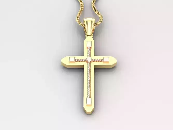 Jesu Cross Pendant 4CP093 3DM STL