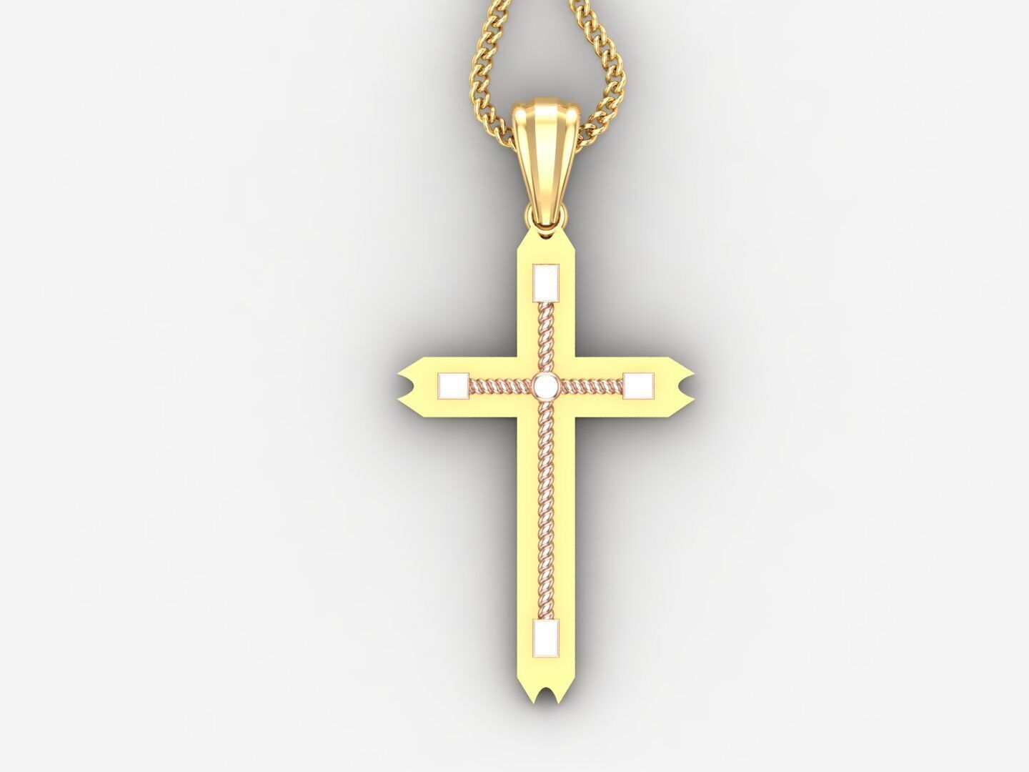 Jesu Cross Pendant 4CP092 3DM STL 3D print model_4