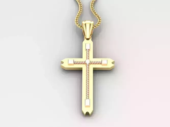 Jesu Cross Pendant 4CP092 3DM STL