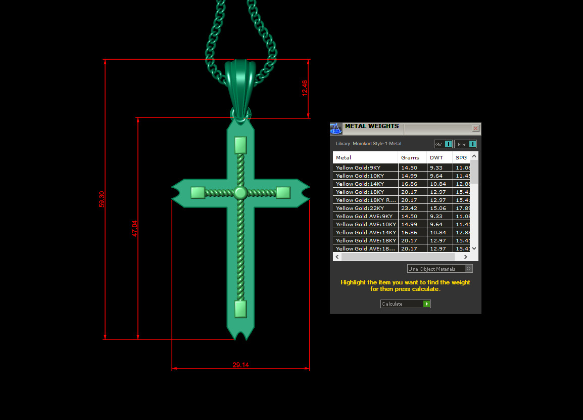 Jesu Cross Pendant 4CP092 3DM STL 3D print model_1