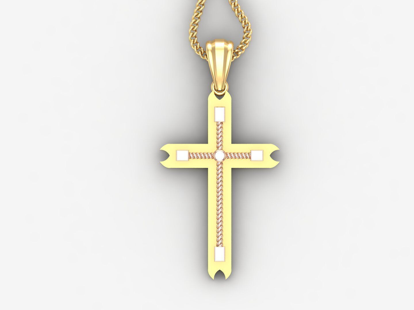 Jesu Cross Pendant 4CP091 3DM STL 3D print model_4