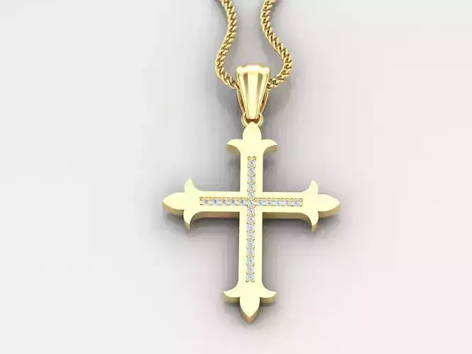 Jesu Cross Pendant 4CP090 3DM STL