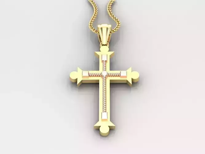 Jesu Cross Pendant 4CP089 3DM STL