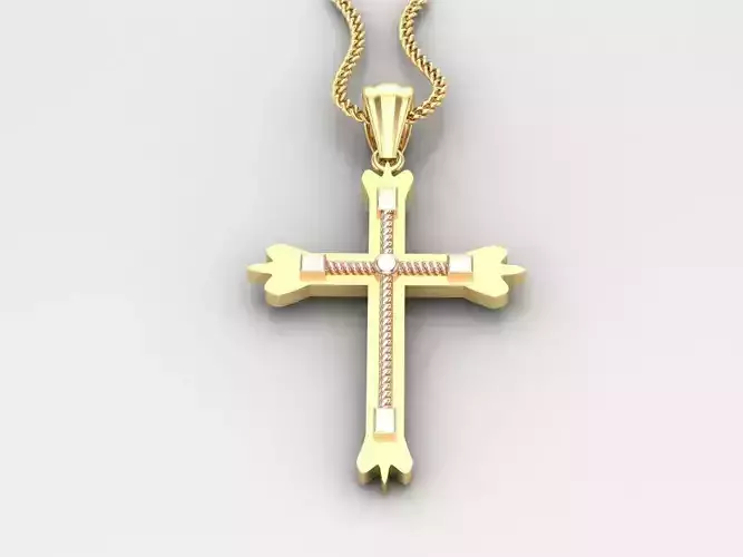 Jesu Cross Pendant 4CP088 3DM STL