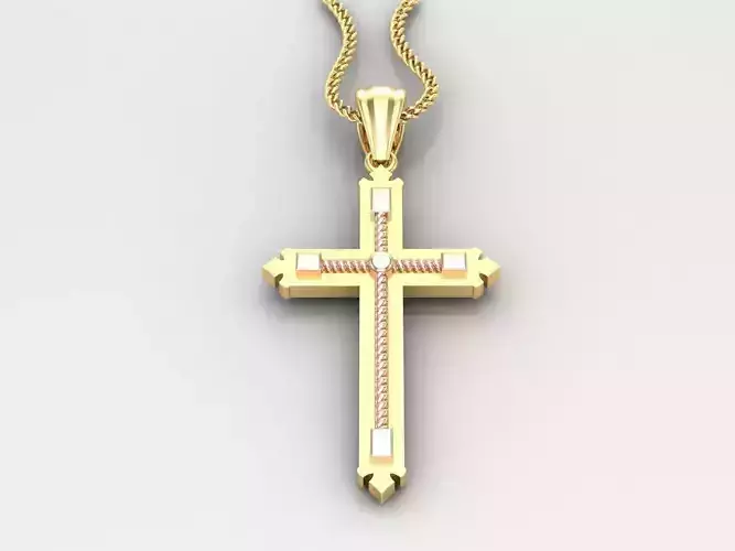 Jesu Cross Pendant 4CP087 3DM STL