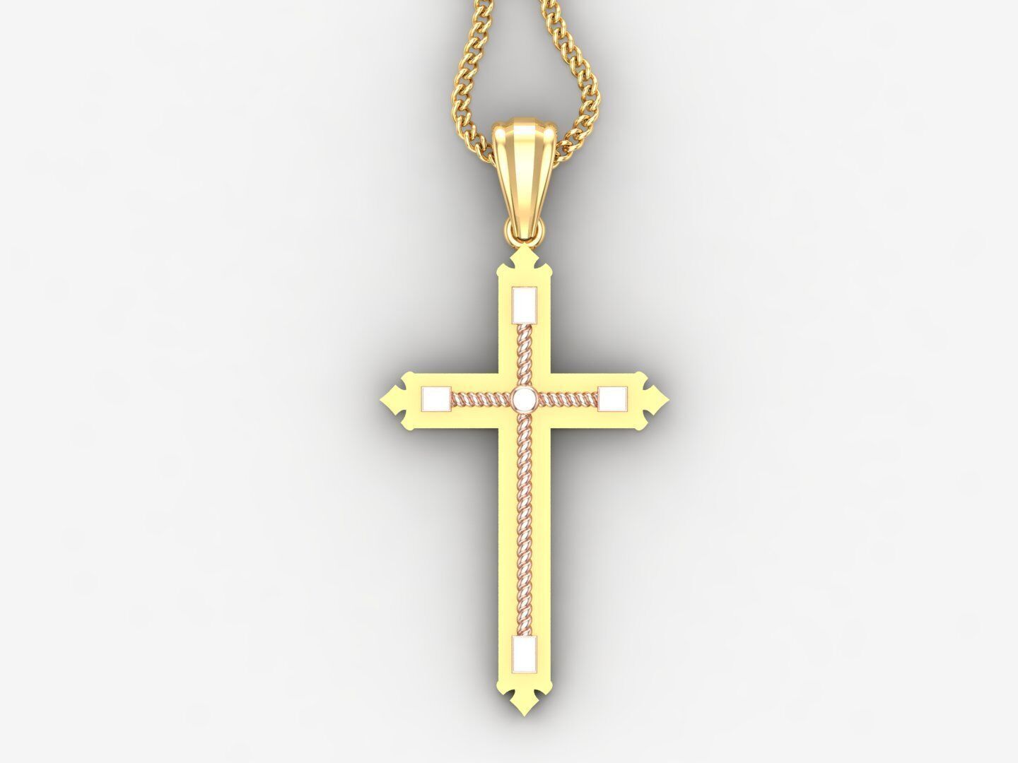 Jesu Cross Pendant 4CP087 3DM STL 3D print model_4