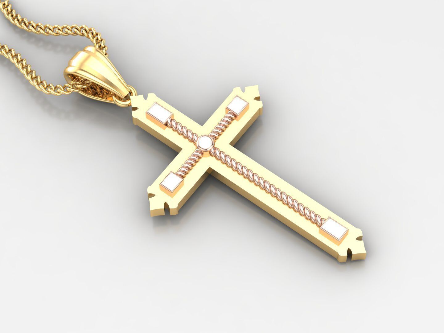 Jesu Cross Pendant 4CP087 3DM STL 3D print model_2