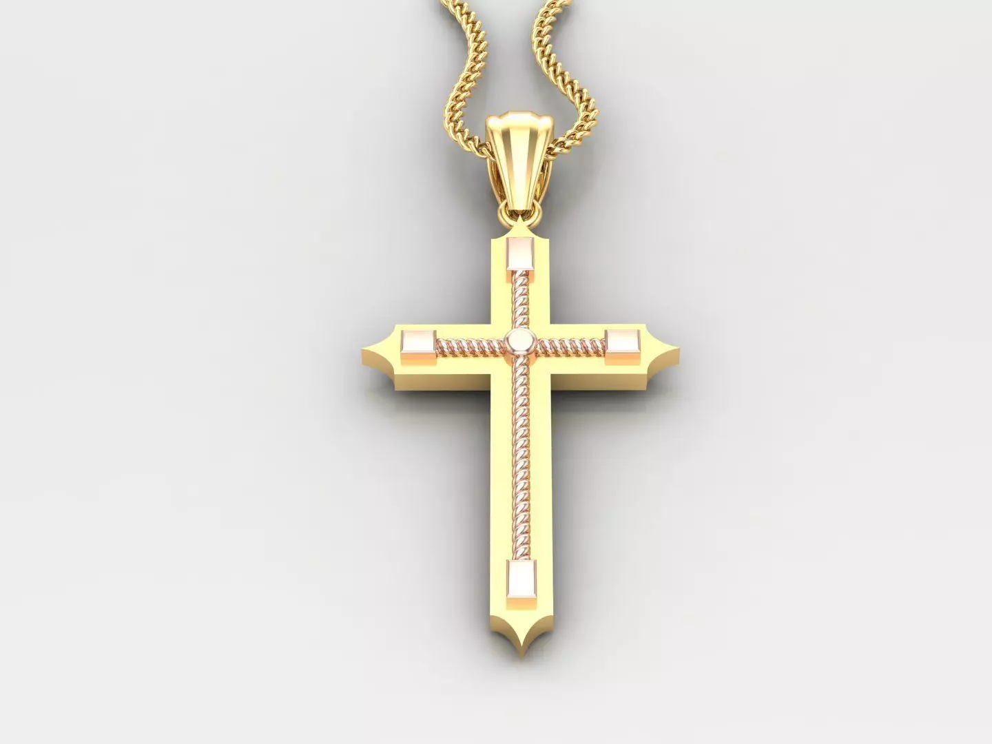 Jesu Cross Pendant 4CP086 3DM STL 3D print model_0