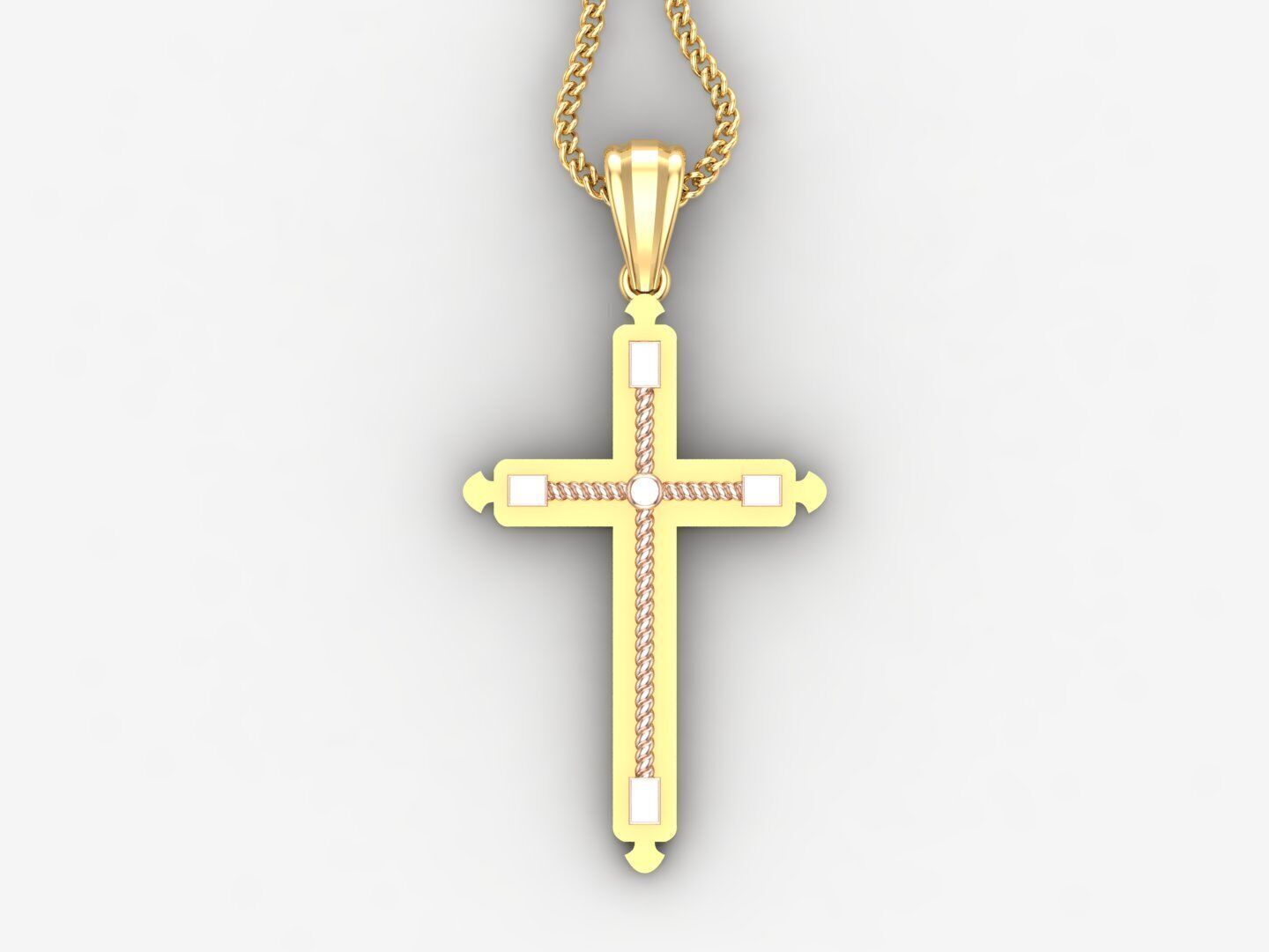Jesu Cross Pendant 4CP085 3DM STL 3D print model_4