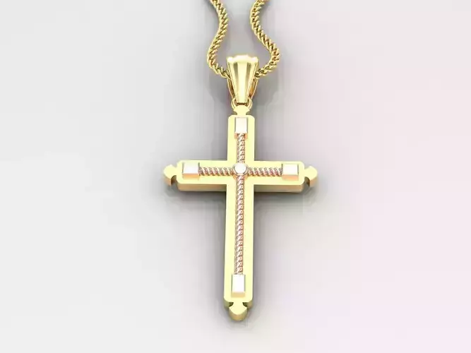 Jesu Cross Pendant 4CP085 3DM STL