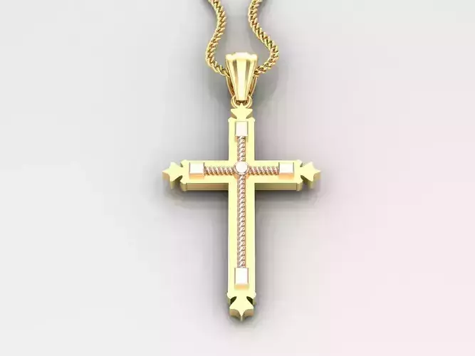 Jesu Cross Pendant 4CP084 3DM STL