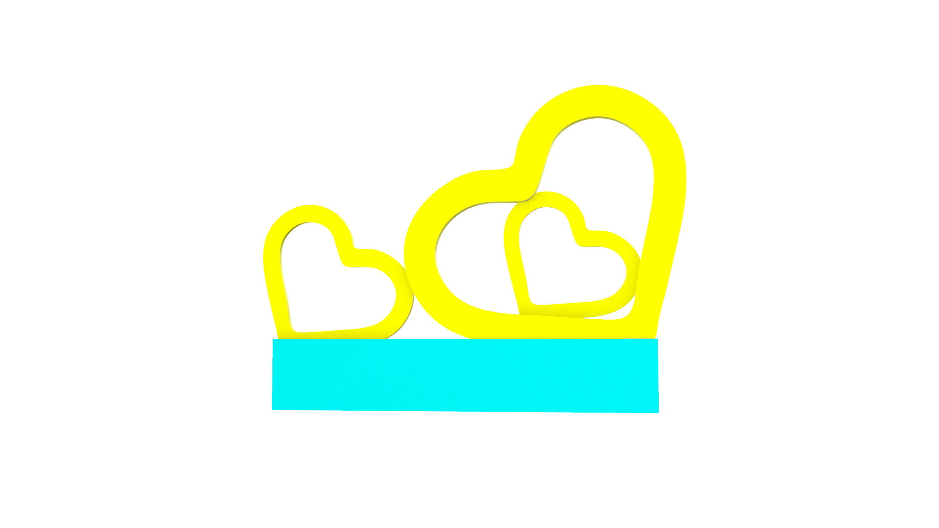 Love u moommmy stand hearts 3D print model_7