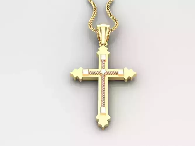 Jesu Cross Pendant 4CP083 3DM STL