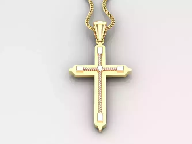 Jesu Cross Pendant 4CP082 3DM STL
