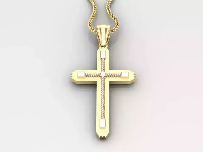Jesu Cross Pendant 4CP081 3DM STL
